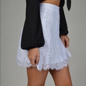 Show Me Your Mumu high waisted lace mini skirt